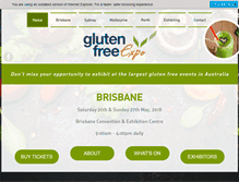 Tablet Screenshot of glutenfreeexpo.com.au